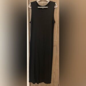 Annex Essentials Womens Black Long one Side Slit Sleeveless Dress Size XL